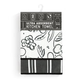 Modern Floral Absorbent 2 Sided Towel