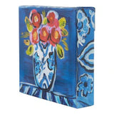 Poppies blue/white vase canvas