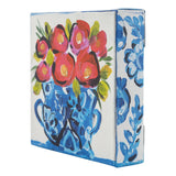 Poppies blue and white canvas