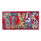 Texas word art canvas