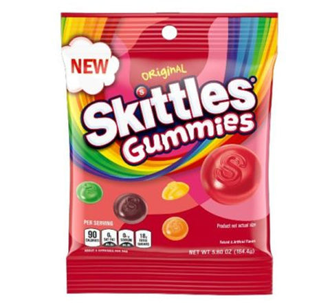 Skittles gummies peg bag