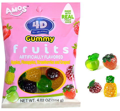 4D Gummy fruit peg bag