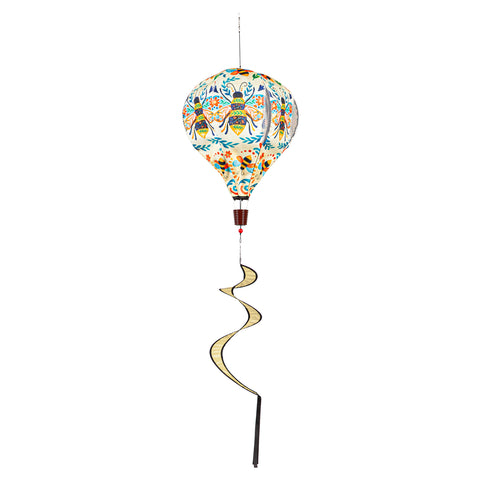 Patterned bee balloon spinner