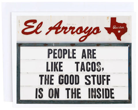 People are like tacos card