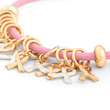 pink ribbon charm bracelet