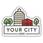 barn and silo sticker