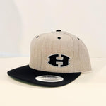 Black H Hat Gray w/black flat bill