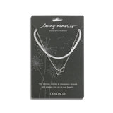 Layered Heart Silver Necklace