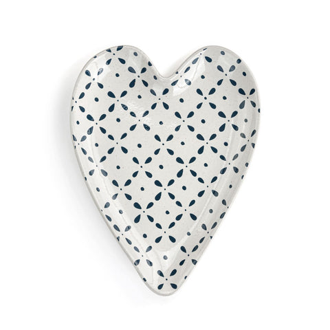 Blue mosaic heart spoon rest