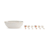Confetti melamine Bowl/6 Spoons
