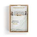 Strong Beautiful you white bracelet/necklace