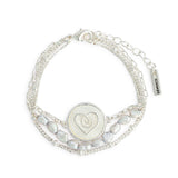 Grateful heart mother of pearl bracelet