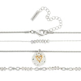 Beaded Love Gray Necklace