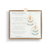 Beaded love earrings turquoise