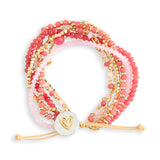 Blush Beaded Love Bracelet