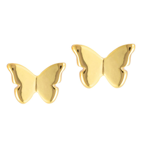 Gold butterfly earrings