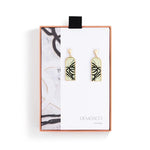 Black/White art lifting earrings