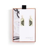 Black/White art lifting earrings