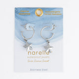 Narelle Waterproof Star Charm C Hoop Earrings
