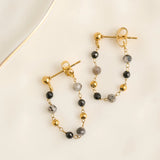 Narelle Waterproof Genuine Apatite Beaded Dangle Earrings