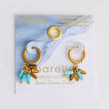 Narelle Waterproof Genuine Kyanite Stone Bar Fringe Earrings