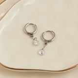 Waterproof drop huggie hoop