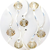 Silver Crystal Bead Stretch Bracelets