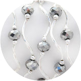 Silver Crystal Bead Stretch Bracelets