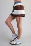 Brown/Blue Stripe Skort