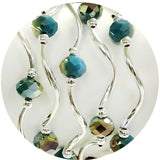 Silver Crystal Bead Stretch Bracelets