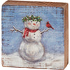 Snow Woman Block sign