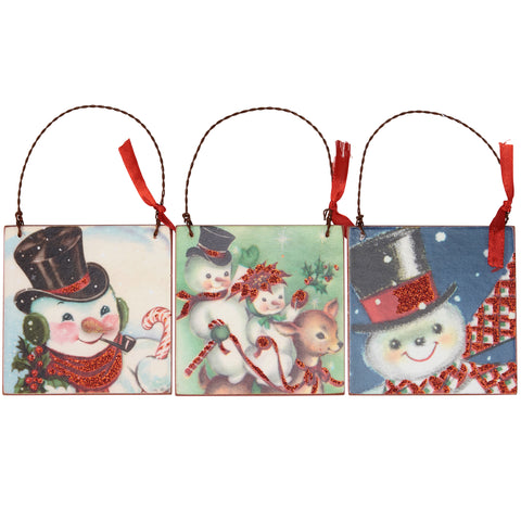 Retro Snowmen Ornaments