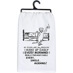 I wake up kitchen towel