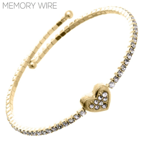Gold heart bracelet