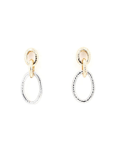 Gold and Silver hoop earrings