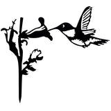 Hummingbird metal outdoor art