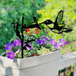 Hummingbird metal outdoor art