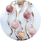 Silver Crystal Bead Stretch Bracelets
