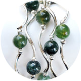 Silver Crystal Bead Stretch Bracelets