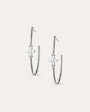 Believer Cross Hoop Earring