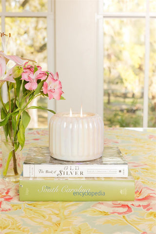 Sweet Grace White Glass Candle