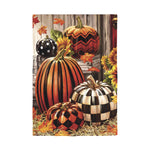 Fall Harvest Pumpkins Burlap garden flag