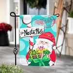 North Pole Welcome Burlap Flag