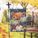 All things pumpkin suede garden flag