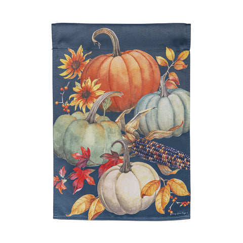 All things pumpkin suede garden flag