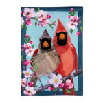 Cardinal couple garden flag