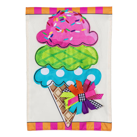Sweet Summer ice cream garden flag