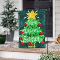 Jesus is the Reason Applique Garden Flag