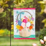 Easter Basket Applique Garden Flag