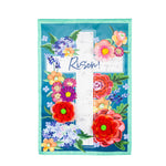 Floral Easter Cross Applique Flag